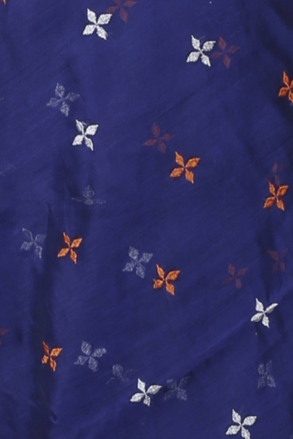 Naby Blue Blended Cotton Tamasi Hand Loom Saree (1210)